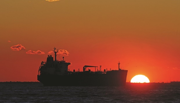 An oil tanker sits anchored off the Fos-Lavera oil hub near Marseille, France (file). Brent crude has jumped 11% this year to over $86 a barrel, extending last yearu2019s gain of 50%.