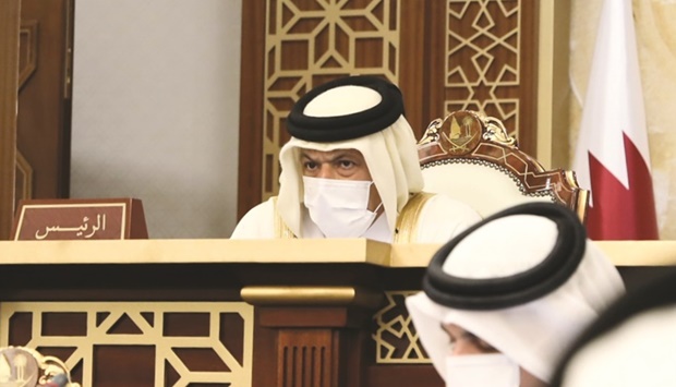 The Shura Council in virtual session.