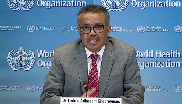,This pandemic is nowhere near over,, WHO chief Tedros Adhanom Ghebreyesus told reporters Tuesday from the agency's headquarters in Geneva.