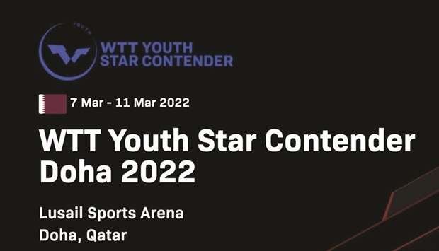 The International Youth Star Contender will be held in Qatar from March 7-11, 2022 at the Lusail Sports Arena. This was announced by Qatar Table Tennis Association (QTTA) on Sunday.