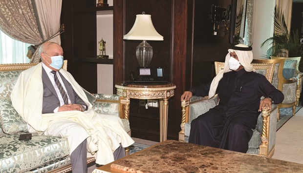 The message was received by HE the Secretary-General of the Ministry of Foreign Affairs Dr Ahmed bin Hassan al-Hammadi when he met Algerian ambassador to Qatar Dr Mustafa Boutoura on Monday.