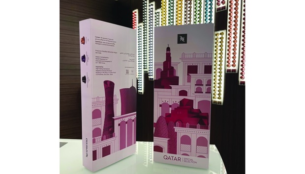 The new special-edition Nespresso sleeves for Qatar National Day, designed by sisters Yasmeen al-Idrissi and Layla al-Idrissi