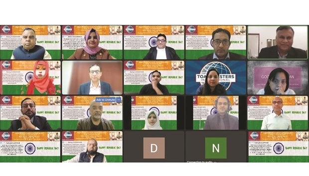 Some of the participants in the virtual meeting.
