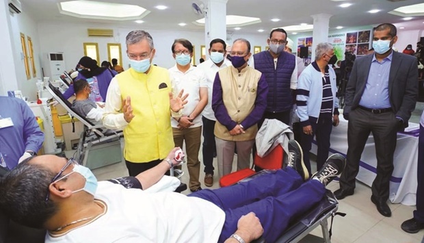 From the blood donation camp.