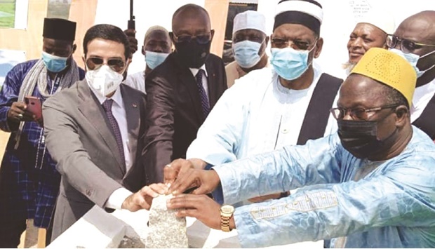 The foundation stone laying ceremony in Abidjan.