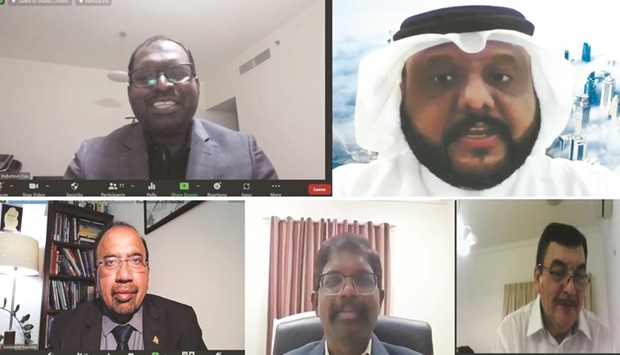 Indumon Das discussing u2018Unified Digital Ecosystem and the Future of Audit and Risk Managementu2019 during a webinar recently hosted by the Institute of Internal Auditors Doha Chapter.
