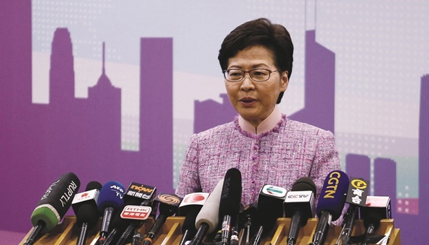 Hong Kong Chief Executive Carrie Lam.