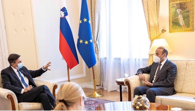 The message was handed over by Qatar's ambassador in Ljubljana, Sultan bin Salmeen al-Mansouri, during a meeting with the Slovenian president