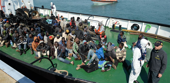 Survivors from the shipwreck 