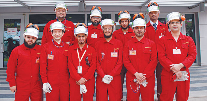 Visitors from QU at the Pearl GTL plant in Ras Laffan.