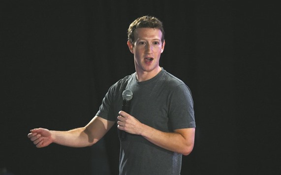 In this photograph taken on October 28, , Facebook chief executive and founder Mark Zuckerberg speaks during a u2018town-hallu2019 meeting at the Indian Institute of Technology (IIT) in New Delhi.