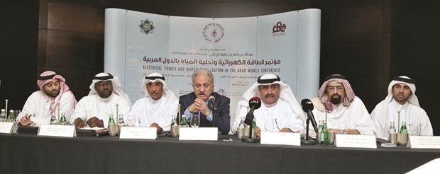 Al-Jolo (third from right) explaining a point at the meeting yesterday in the presence of other officials. PICTURE: Jayan Orma