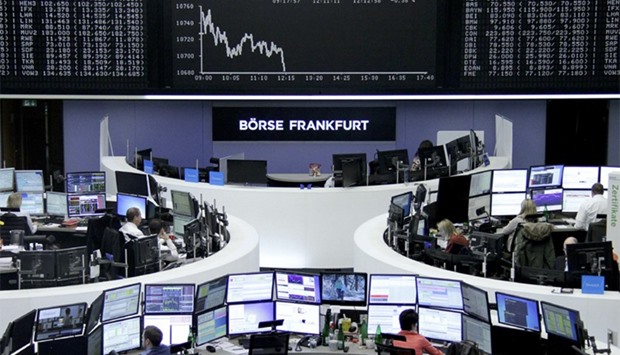 The stock exchange in Frankfurt, Germany