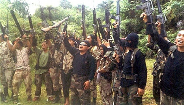 Members of the extremist group Abu Sayyaf. File Picture