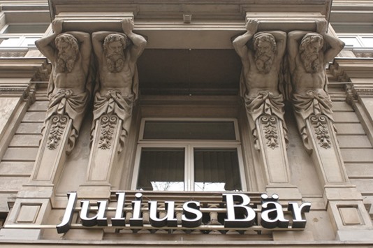 The entrance to Bank Julius Baer in Zurich. Julius Baer has earmarked another $197mn, beyond the $350mn it set aside in June, to resolve the tax probe.