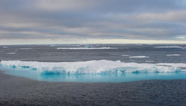 A file picture taken on  September 23, 2015 shows ice chunks in the Northwest Passage near the CCGS Amundsen, a Canadian research ice-breaker navigating in the Canadian High Arctic. Temperatures at the North Pole rose above freezing point on Wednesday, 20 degrees Celsius above the mid-winter norm and the latest abnormality in a season of extreme weather events.