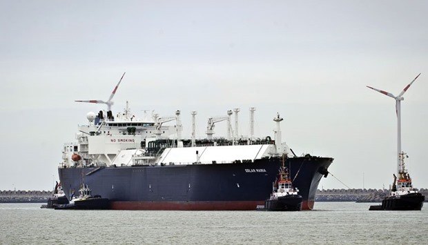 Tugs guide the Golar Maria, a Liquefied Natural Gas (LNG) tanker, part of the Wilhelmsen Holding group, into the harbour area at the port of Zeebrugge, in Belgium (file). Amid a drop in Asian demand, Europe is becoming a more likely target destination for natural gas as the US prepares to ship its first tankers of liquefied fuel from the shale boom, Australia  expands its exports, forcing Middle Eastern suppliers to seek new customers, and Russia fights to maintain market share.
