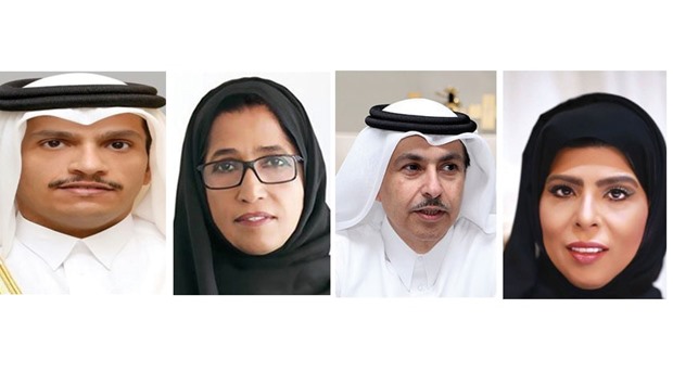 HE Sheikh Mohamed bin Abdulrahman al-Thani, Dr Hessa al-Jaber, Sheikh Saud bin Nasser al-Thani, Sabah al-Haidoos, CEO of Silatech