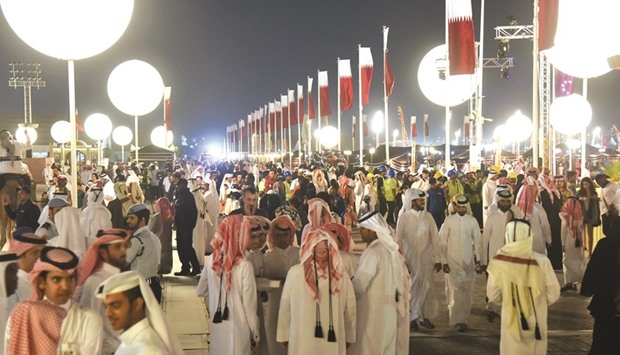 The Darb Al Saai celebrations have attracted a large number of visitors over the weekend. PICTURE: Noushad Thekkayil