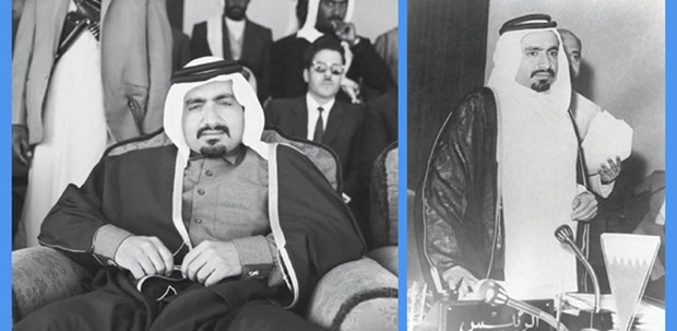 HH the Grandfather Emir Sheikh Khalifa bin Hamad al-Thani in a picture from the exhibition. Right: Another picture of HH the Grandfather Emir Sheikh Khalifa bin Hamad al-Thani from the exhibition.