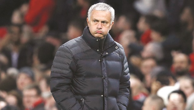 File picture of Manchester United manager Jose Mourinho reacting during his teamu2019s Europa League group stage match against Fenerbahce SK.