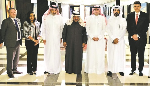 HE Sheikh Faisal bin Qassim al-Thani with members of SUQu2019s new industry advisory board.