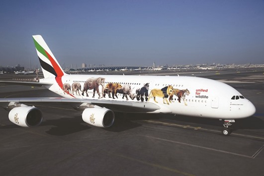 United for Wildlife Emirates A380.
