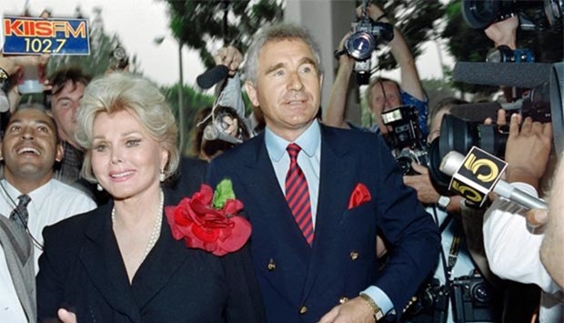 US actress Zsa Zsa Gabor, seen with her husband Prince Frederick von Anhalt, in this file photo taken on September 11, 1989, has died at the age of 99.