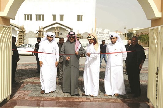 Doha Municipality director Jamal Mattar al-Nuaimi opening a new park yesterday.