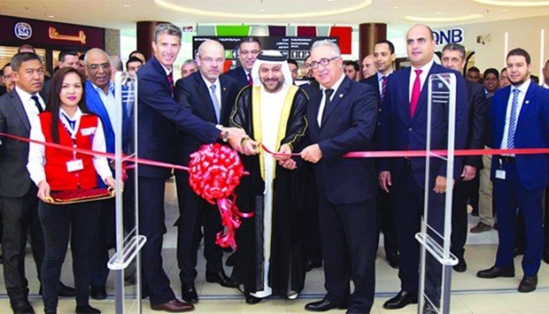 Officials and dignitaries at the opening of the store.