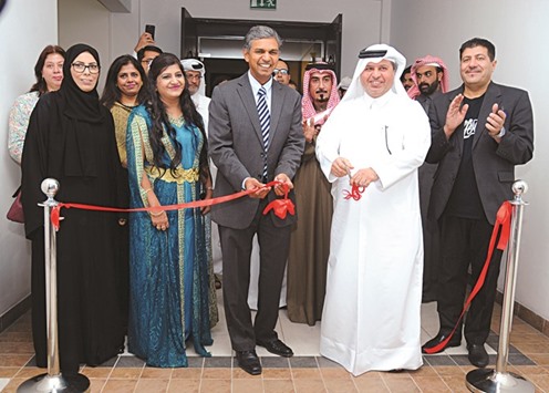 Katarau2019s Ahmad Abdulrahman al-Sayed and Indian ambassador P Kumaran inaugurated the u2018The Colours of Desertu2019 at Katara. PICTURES: Ram Chand