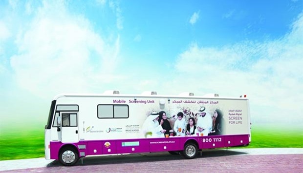 The mobile cancer screening unit.