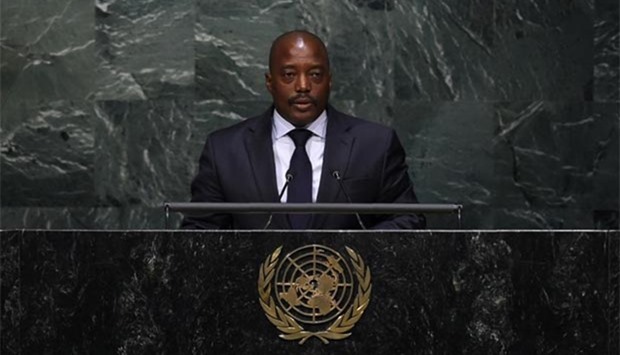 Democratic Republic of the Congo President Joseph Kabila addressing the United Nations in this file picture.