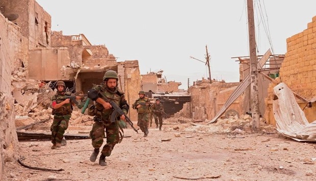 Army fighters in northern Syria