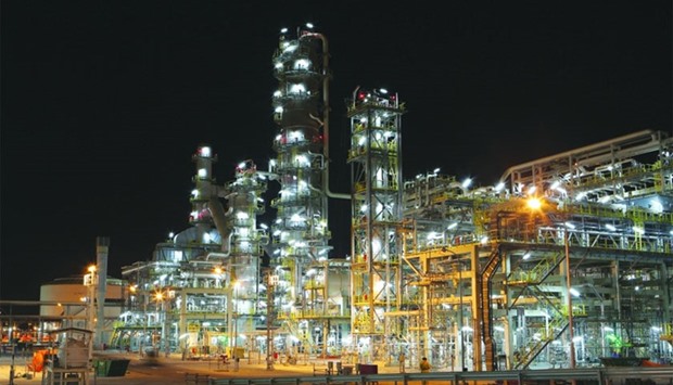 A night view of Laffan Refinery 2