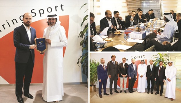 LEFT PHOTO: ICSS President Mohamed Hanzab (right) with Bilal Erdogan, President of World Ethnosport Confederation.