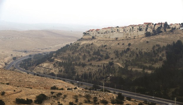 A general view shows part of the Israeli settlement of Maale Edumim, in the occupied West Bank.