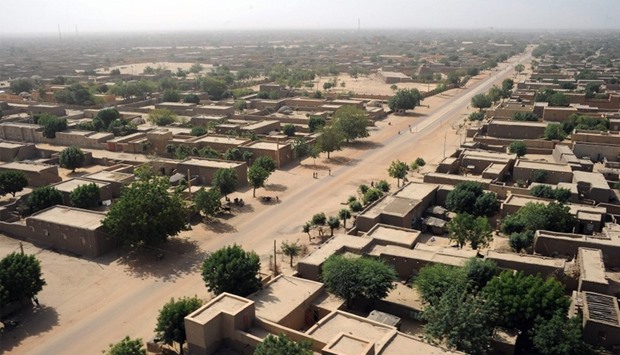 An aerial view of Gao, northern Mali