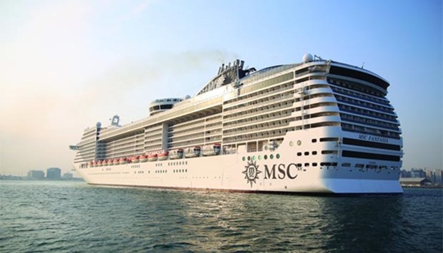 MSC Fantasia docking in Doha.