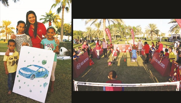There are special activities for girls, such as colouring a Kia car.   RIGHT: Kia Motors is staging a number of sports and recreational activities for kids and teenagers at the HawaScene venue.