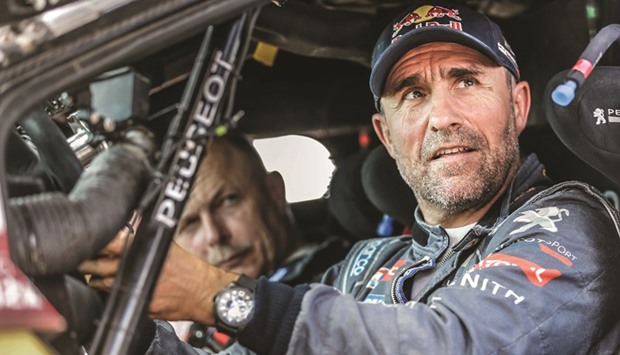 File picture of Stephane Peterhansel of the Team Peugeot Total.