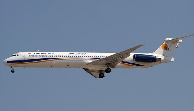 Iran's airlines have been plagued by accidents, which politicians blame on international sanctions that have prevented the airlines renewing their ageing fleets. Picture a MD-82 plane of  Taban Air.