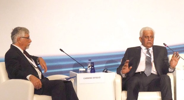 HE al-Attiyah (right) speaks at a panel session on u201cDiversification of Middle Eastern Economies from Oil Exportsu201d at a conference in Turkey recently.