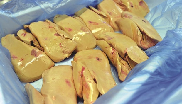 This file photo taken on September 1 shows good quality foie gras in the the Laffitte factory in Montaut, southwestern France. An outbreak of avian influenza H5N8, u2018highly pathogenicu2019 for birds but u2018harmless to humansu2019, was detected in a duck farm in the Tarn commune of Almayrac.