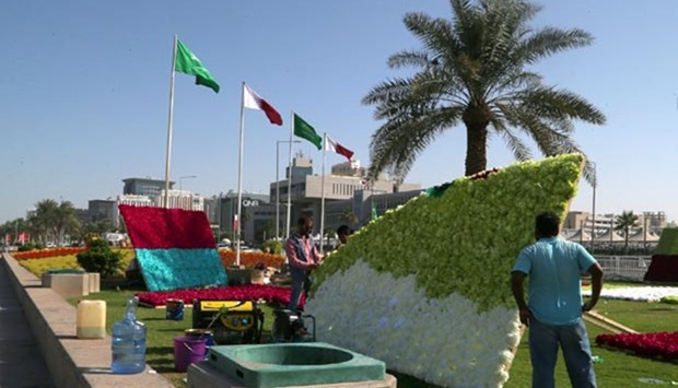 Preparations are being made to welcome King Salman bin Abdulaziz al-Saud, who arrives in Doha on Monday. Picture: Jayan Orma