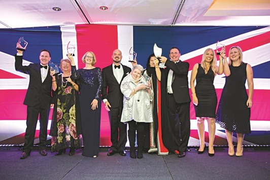 The winners of the Qatar British Business Forumu2019s second annual awards.
