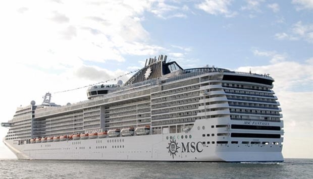 MSC Fantasia is carrying more than 3,000 passengers and 1,300 crew members.