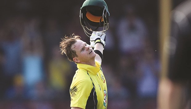 Australia skipper Steve Smith hit 164 but could have been out for 14 had New Zealand decided to review the on-field umpireu2019s not out verdict, in Sundayu2019s first ODI in Sydney.