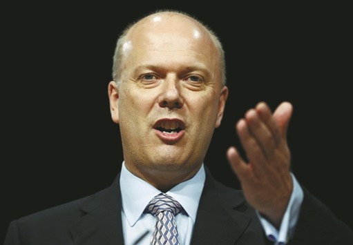 Britainu2019s Secretary of State for Justice Chris Grayling delivers his keynote speech at the Conservative Party conference in Birmingham, central England, in this file photograph dated October 9, 2012. A senior British minister suggested on January 14, 2016 he could campaign to leave the EU if the bloc failed to meet Prime Minister David Cameronu2019s u201cdemands for changeu201d, in one of the strongest criticisms of the bloc from a cabinet member.