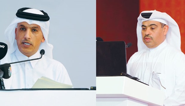 HE Ali Sherif al-Emadi, right, Ali Ahmed al-Kuwari